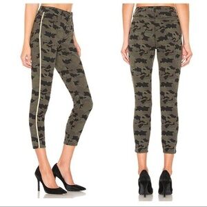 L’agence Margot Cropped High Rise Skinny Jeans Size 29 Camo Print size 8